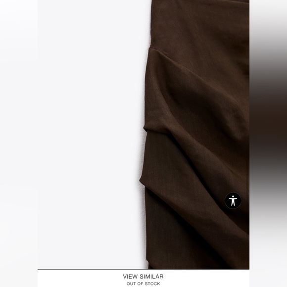 NWT Zara Limited Edition High Waist Draped Midi Skirt - Picture 3 of 8